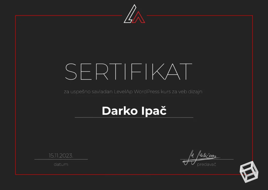 Darko ipac levelap sertifikat